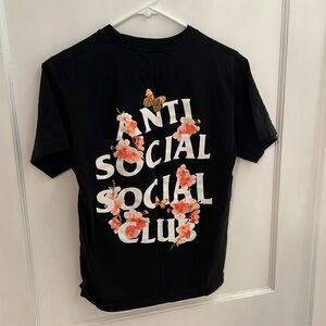 flowers!!! flower and butterfly Antisocial Social Club shirt